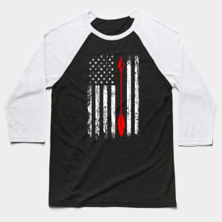 Archery Arrow American Flag Baseball T-Shirt